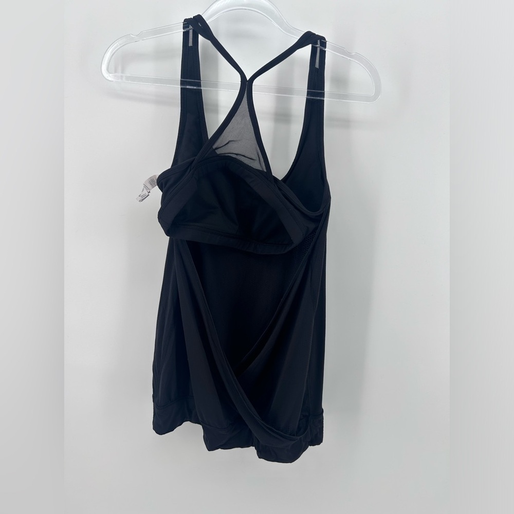Lululemon Black Open Back Tank Top with Attached Sports Bra Size 6 - Picture 4 of 7